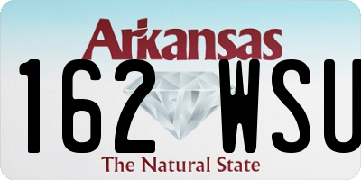 AR license plate 162WSU