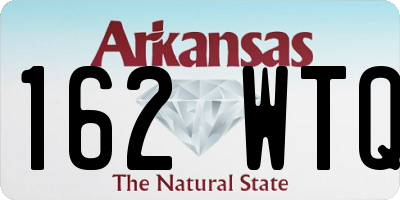 AR license plate 162WTQ