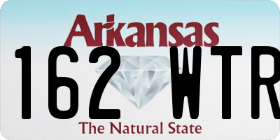 AR license plate 162WTR