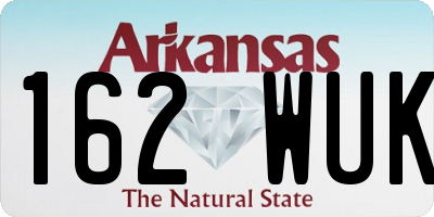 AR license plate 162WUK