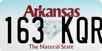 AR license plate 163KQR