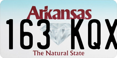 AR license plate 163KQX