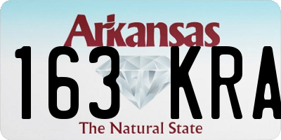 AR license plate 163KRA