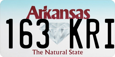 AR license plate 163KRI