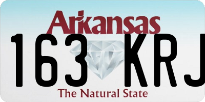AR license plate 163KRJ