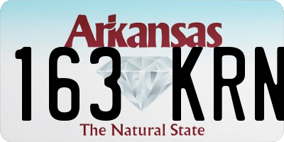AR license plate 163KRN
