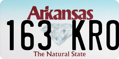 AR license plate 163KRO