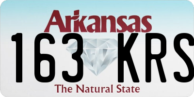 AR license plate 163KRS
