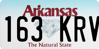 AR license plate 163KRV