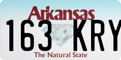 AR license plate 163KRY