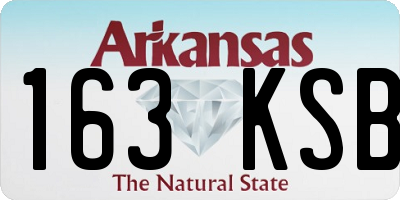AR license plate 163KSB
