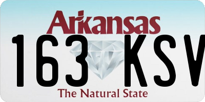 AR license plate 163KSV