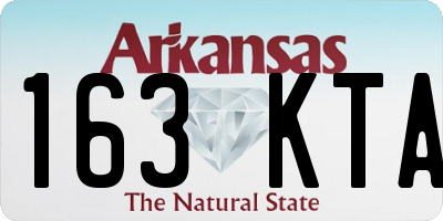 AR license plate 163KTA