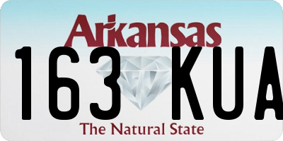 AR license plate 163KUA