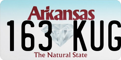 AR license plate 163KUG
