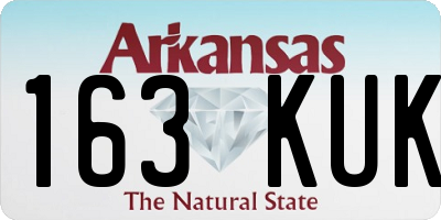 AR license plate 163KUK