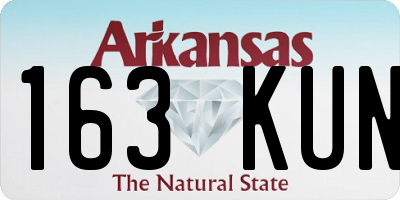 AR license plate 163KUN