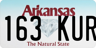 AR license plate 163KUR