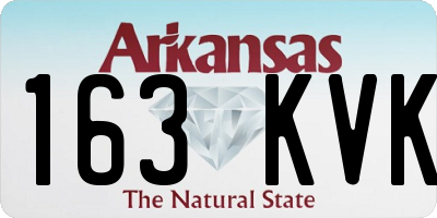 AR license plate 163KVK