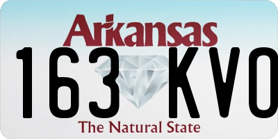 AR license plate 163KVO