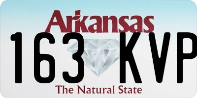 AR license plate 163KVP
