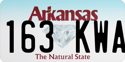 AR license plate 163KWA