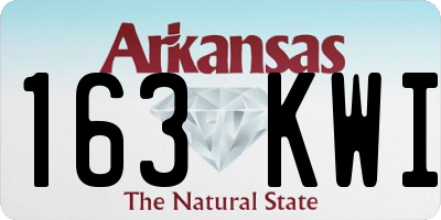 AR license plate 163KWI