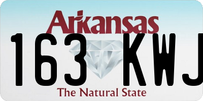 AR license plate 163KWJ