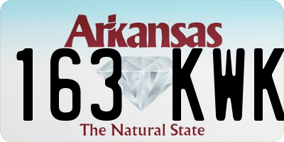 AR license plate 163KWK