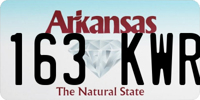 AR license plate 163KWR