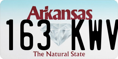 AR license plate 163KWV