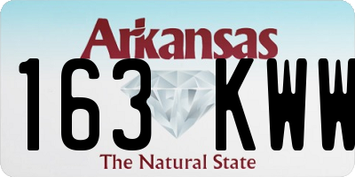 AR license plate 163KWW