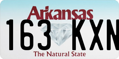 AR license plate 163KXN