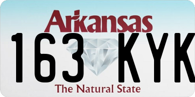 AR license plate 163KYK