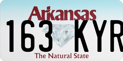 AR license plate 163KYR
