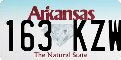 AR license plate 163KZW