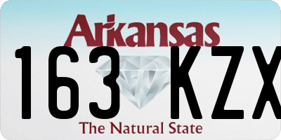 AR license plate 163KZX