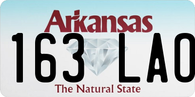 AR license plate 163LAO