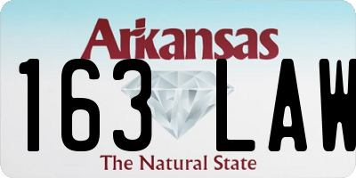 AR license plate 163LAW