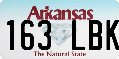 AR license plate 163LBK