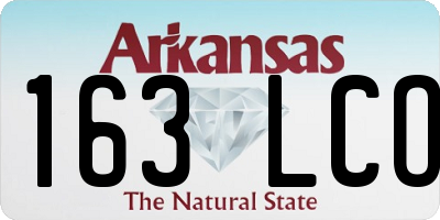 AR license plate 163LCO