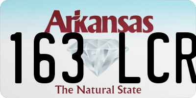 AR license plate 163LCR
