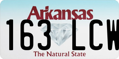 AR license plate 163LCW