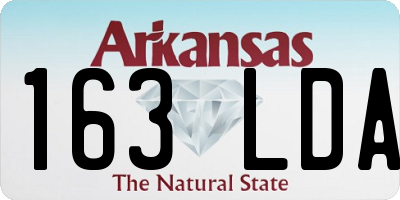 AR license plate 163LDA