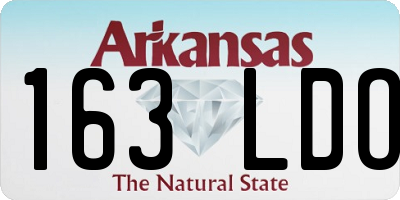 AR license plate 163LDO