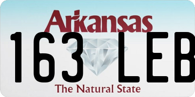 AR license plate 163LEB