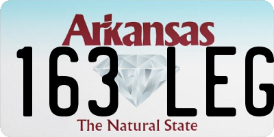 AR license plate 163LEG