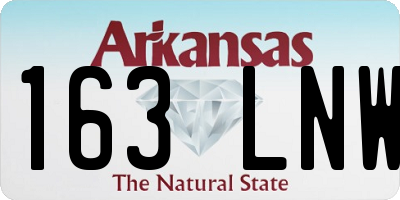 AR license plate 163LNW