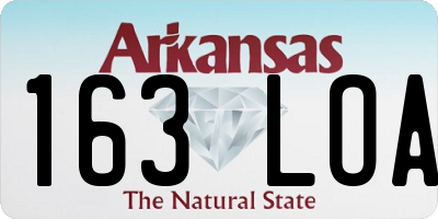 AR license plate 163LOA