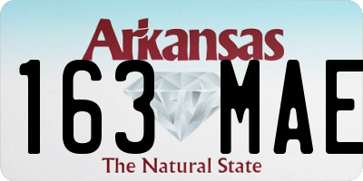 AR license plate 163MAE